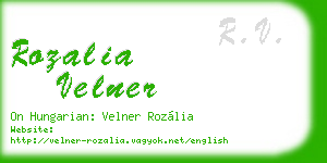 rozalia velner business card
